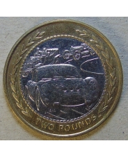 Остров Мэн 2 фунта 1998 Автомобильные гонки ретромобилей